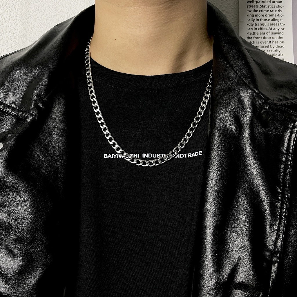 Vòng cổ Thép Titan Thiết Kế Đơn Giản Đa Năng Thời Trang Cho Cặp Đôi