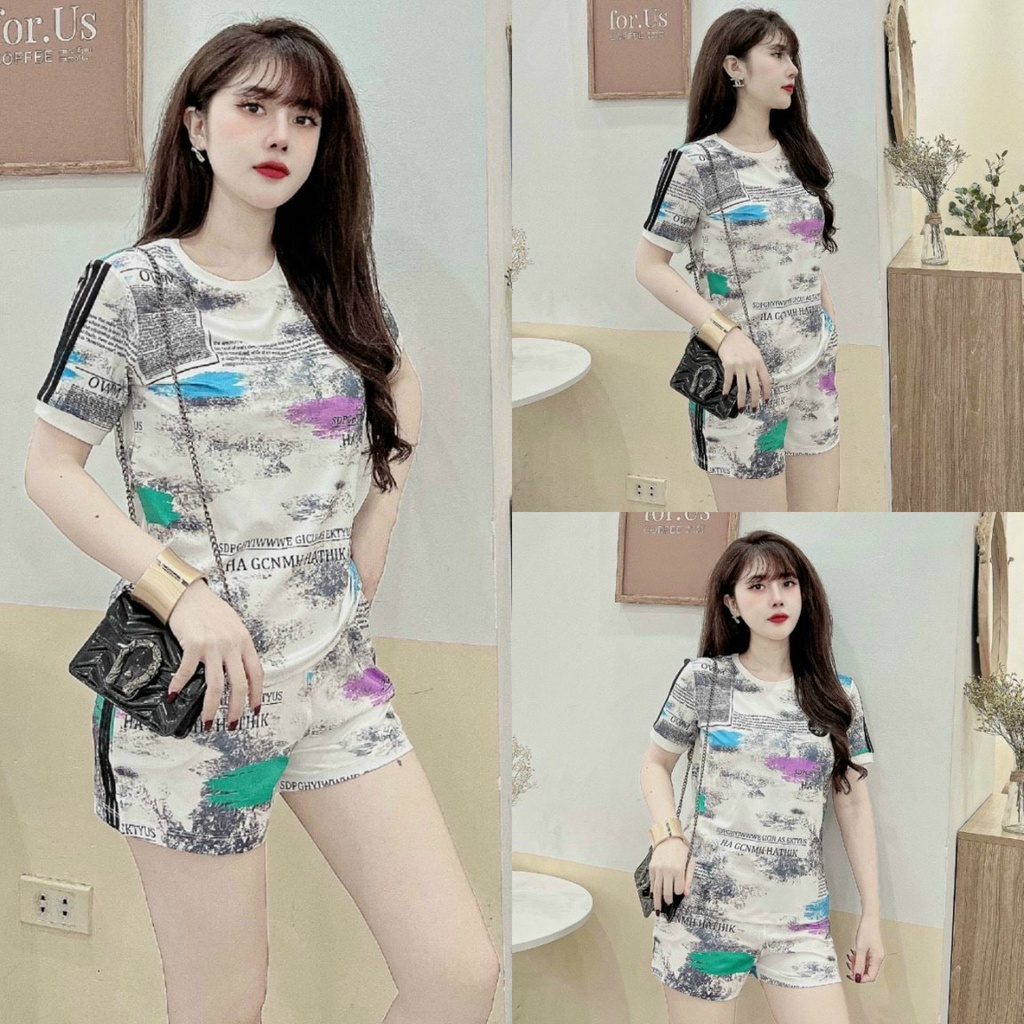 BỘ ĐỒ SHORT NỮ THỂ THAO TT498_SIÊU MÁT MỊN_100% cotton [HÀNG XUẤT NHẬT-HÀN QUỐC]