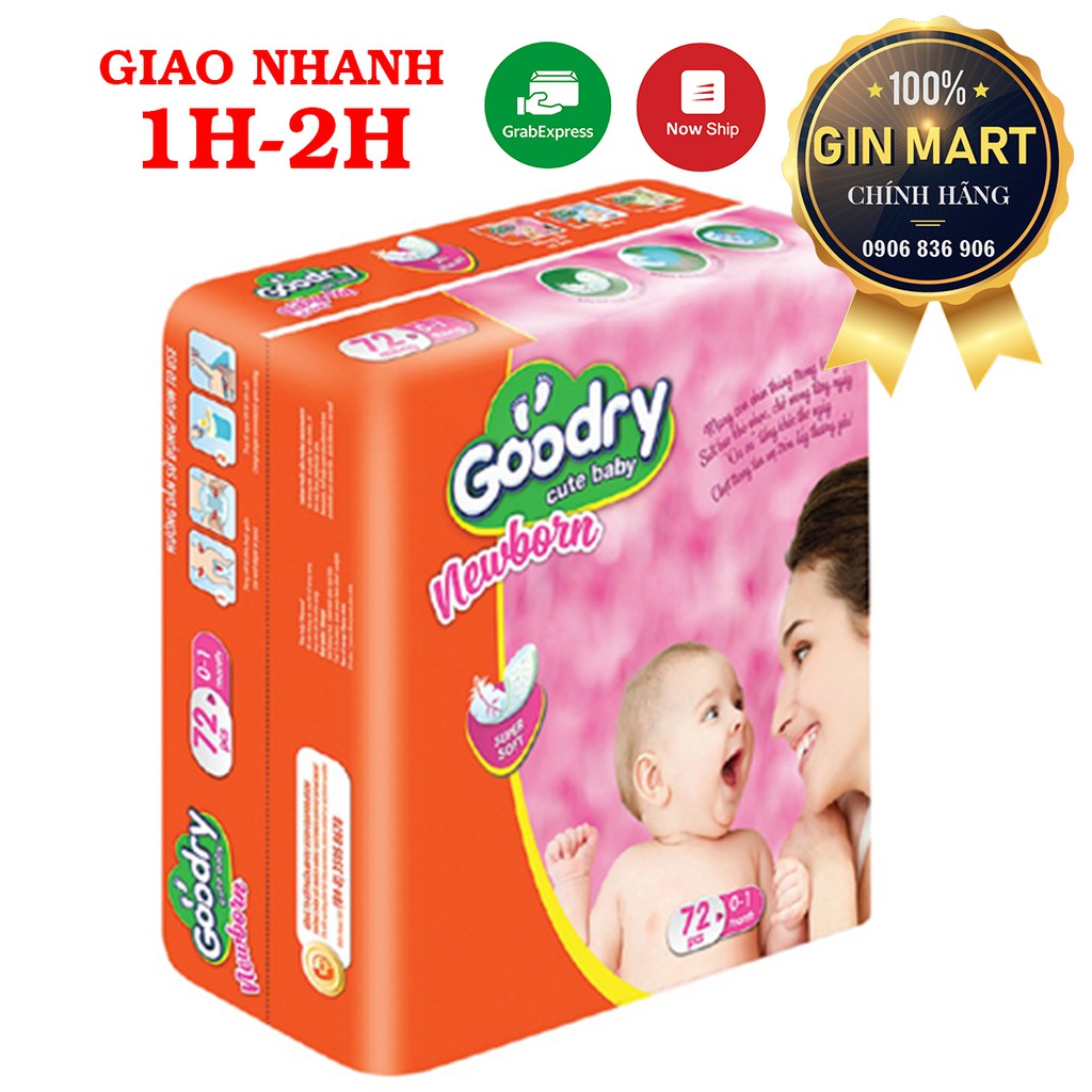 MIẾNG LÓT SƠ SINH GOODRY 72 MIẾNG NEWBORN1