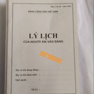 Lý lịch của người xin vào đảng năm ( 50q) năm 2020