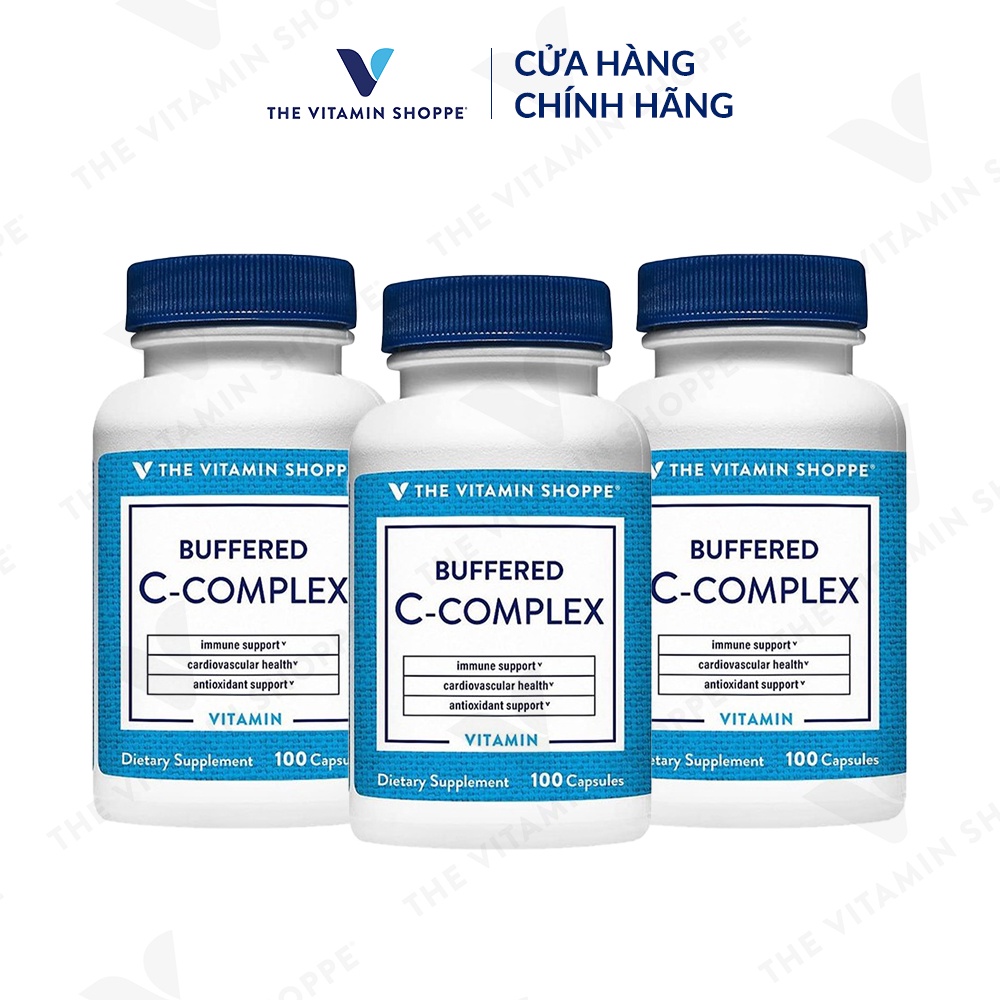 Viên uống tăng sức đề kháng THE VITAMIN SHOPPE Buffered C-Complex 100/300 viên