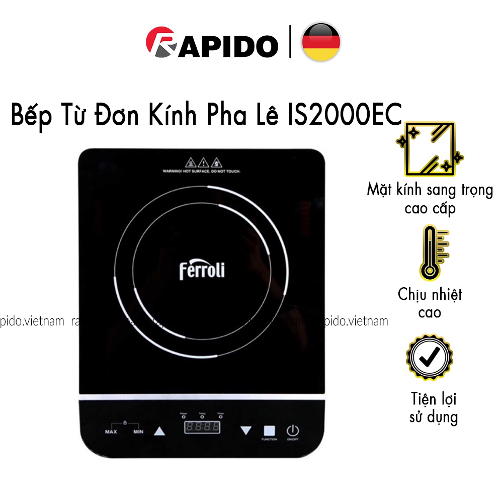 Bếp Hồng Ngoại Đơn RAPIDO Model RC2000ES - TQ102