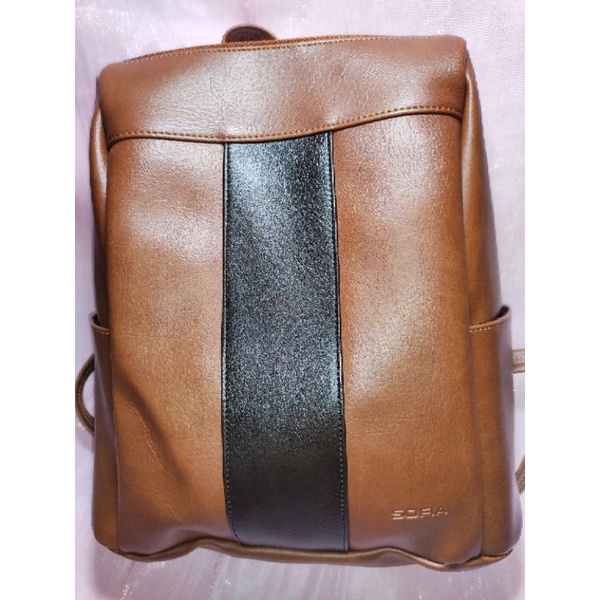 BIG BIG SALE💥🎉💰Balo/ Ba lô A4 Sofia. Da Microfiber cao cấp màu nâu. Giá 545.000đ. Giảm 300.000đ