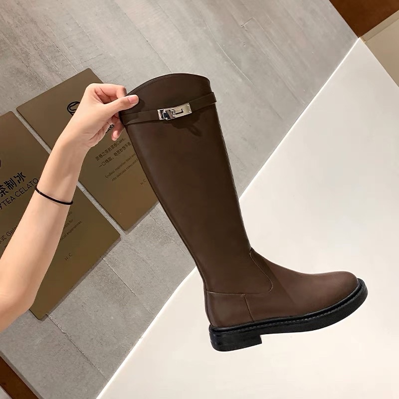 Boot da đế bệt khoá cạnh