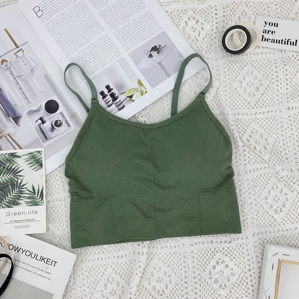 Áo Lót Nữ - Áo Bra Nữ 2 dây tập gym chữ U hở lưng 2 dây to không gọng nâng ngực gợi cảm mẫu BRA01