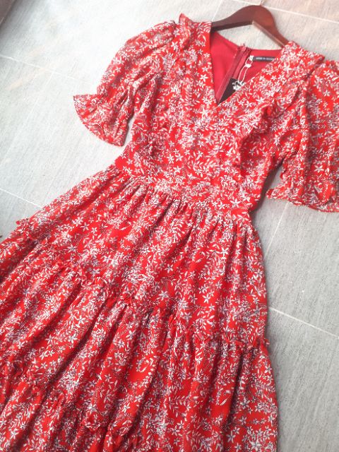 Váy hoa nhí tay bồng