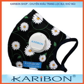 Combo 3 khẩu trang hoạt tính siêu thoáng Karibon Max Air