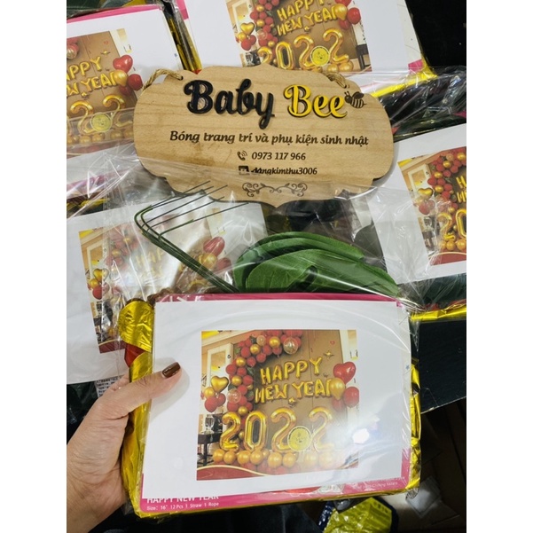 Set Bóng Trang Trí Năm Mới, HAPPY NEW YEAR 2022