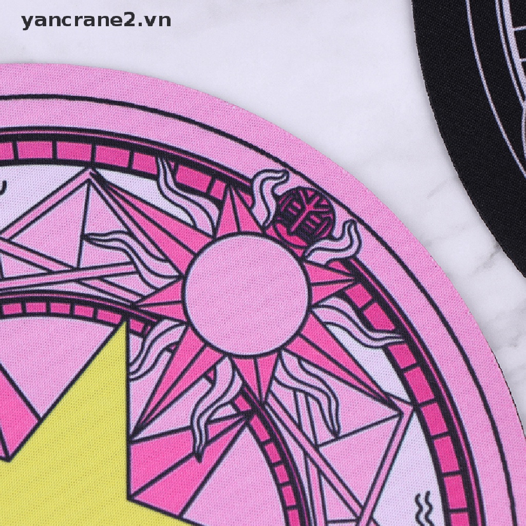 Tấm Lót Chuột Tròn Bằng PC Dày In Họa Tiết Chim Hạc Dễ Thương Cho Nữ / Văn Phòng