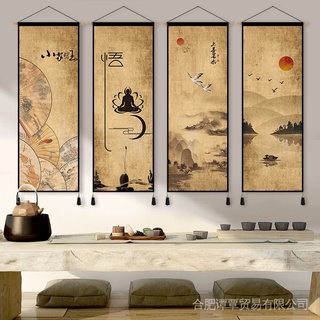  Tranh Vải Treo Tường Phong Cách Trung Hoa Retro Độc Đáo tranh vai treo tuong tranh vải treo tường Bức tượng Phật treo tranh 