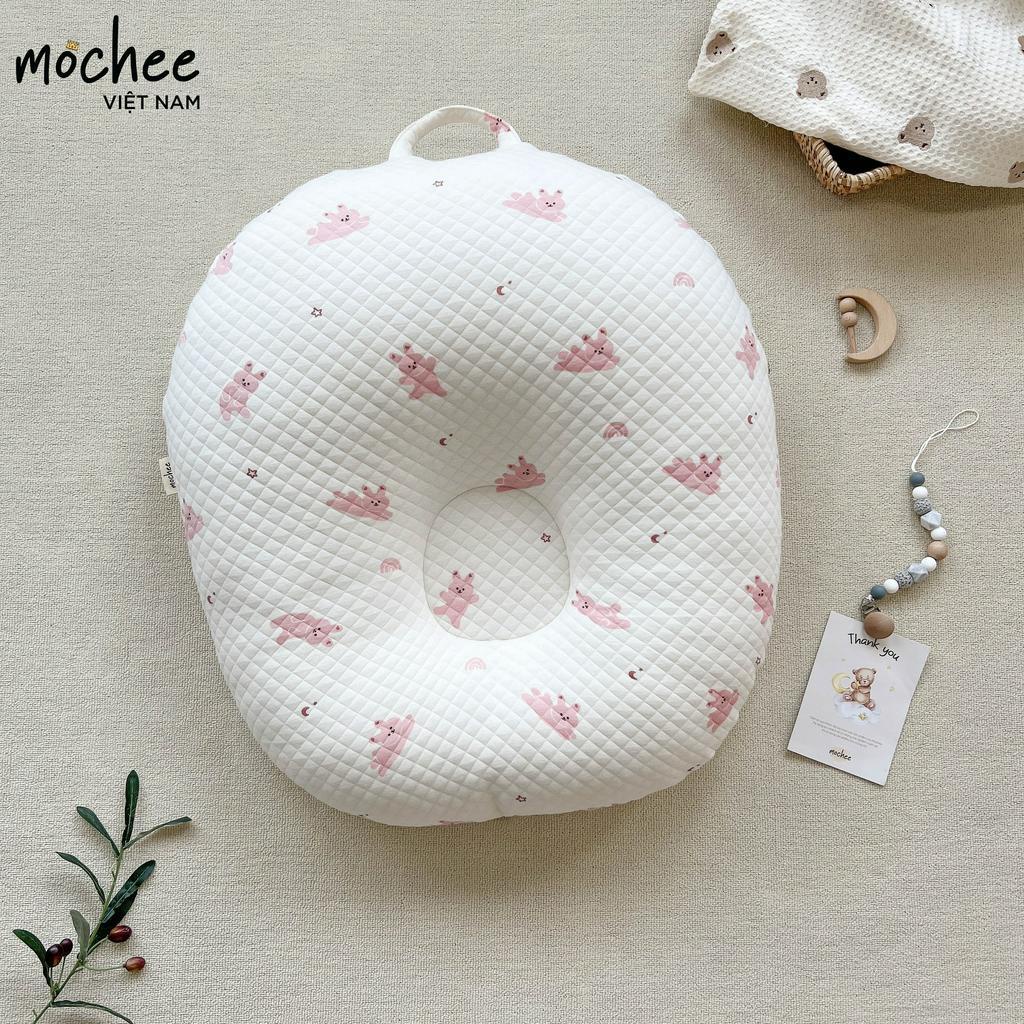 Vỏ gối chống trào ngược cho bé lụa cotton Mochee, bao gối 70x70cm và 70x80cm - Monnie Kids