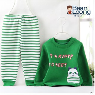Bộ quần áo nỉ lót lông Bean Loong giữ nhiệt cho bé từ 80cm-120cm