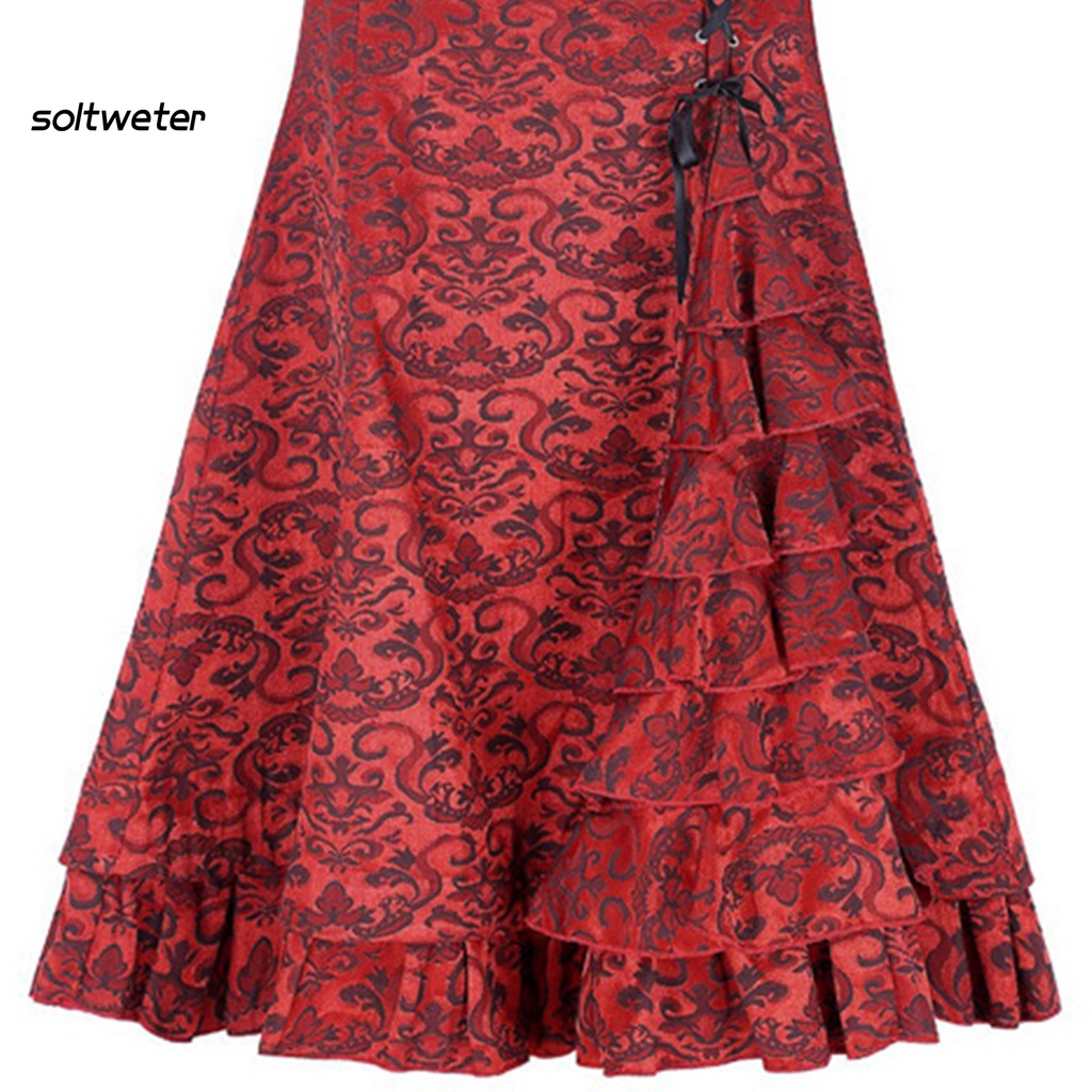 Chân Váy Đuôi Cá Phối Dây Thắt Thoáng Khí Cho Lễ Hội Halloween