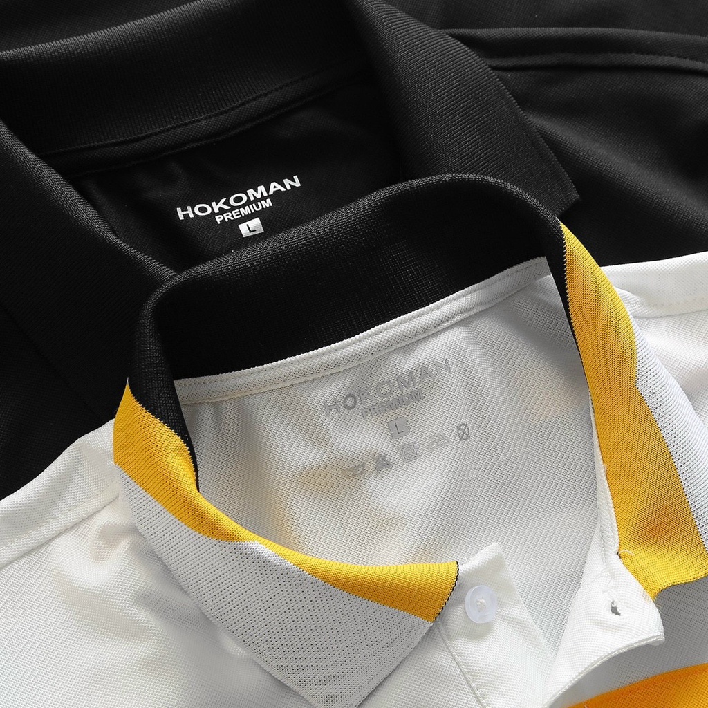 Áo thun cá sấu nam phối màu, áo thun polo nam có cổ thời trang vải mềm mịn, thấm hút tốt - HK233