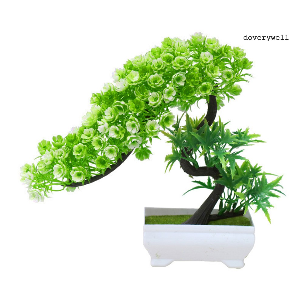 Đồ trang trí chậu cây bonsai mini bằng nhựa dùng trang trí