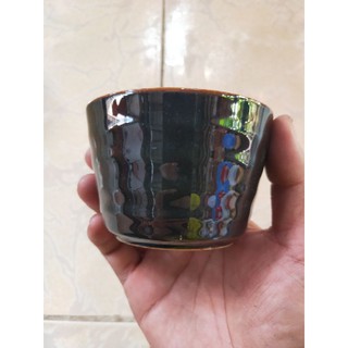 Chậu Gốm Nhật Lam, Mộc ( miệng 7-8 cm)