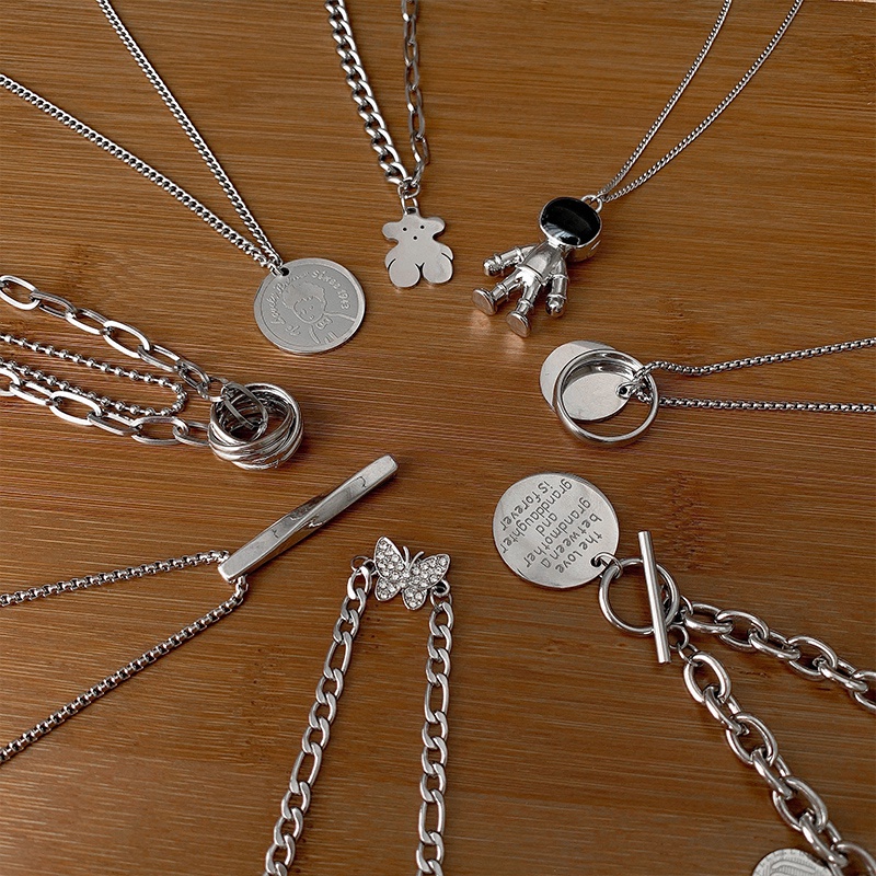 Vòng Cổ Dây Xích Ngắn Phong Cách Hip Hop Đơn Giản Cá Tính