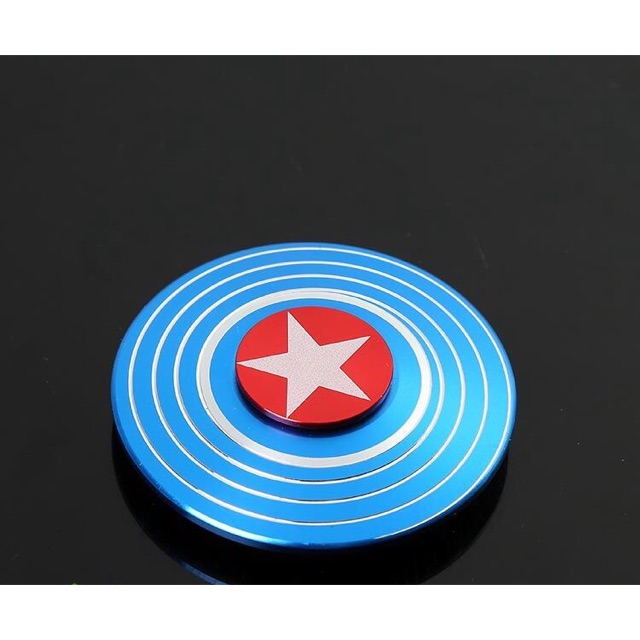 (Chọn màu) CON QUAY SPINNER KIM LOẠI CAPTAIN AMERICA CAO CẤP