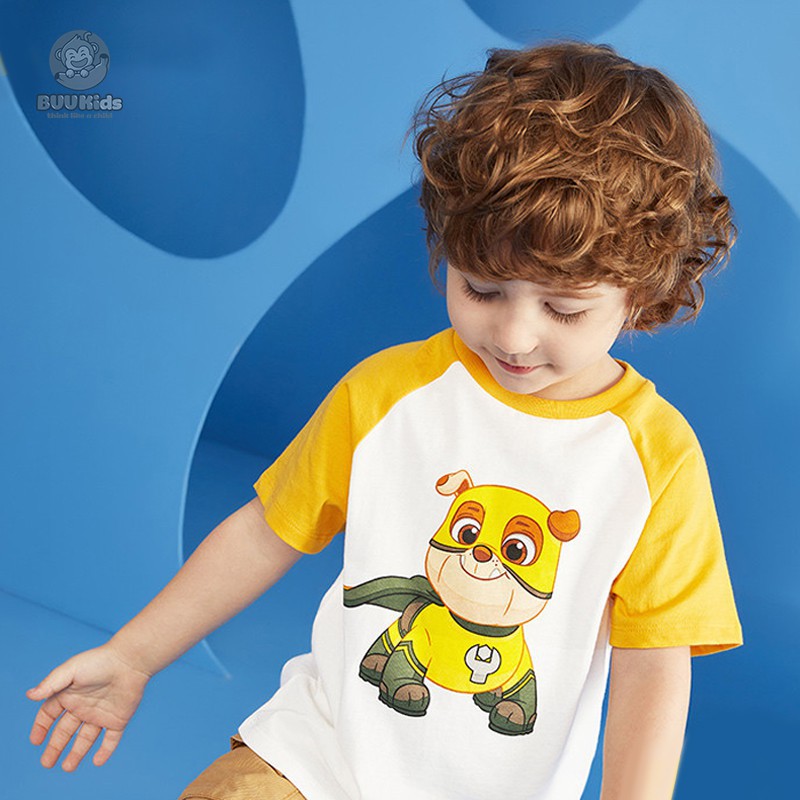 ÁO PHÔNG CỘC TAY CHO BÉ TRAI IN HÌNH ĐỘI CHÓ CỨU HỘ CHẤT LIỆU  COTTON SIÊU MÁT - MAGICKIDS