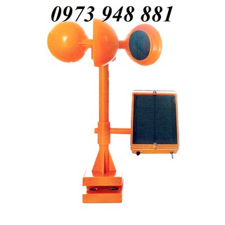 Quạt, chong chóng đuổi chim có loa phát tiếng kêu dùng năng lượng mặt trời (loại nhỏ) 011