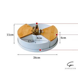 Khay mứt sứ Ceramic 4 ngăn