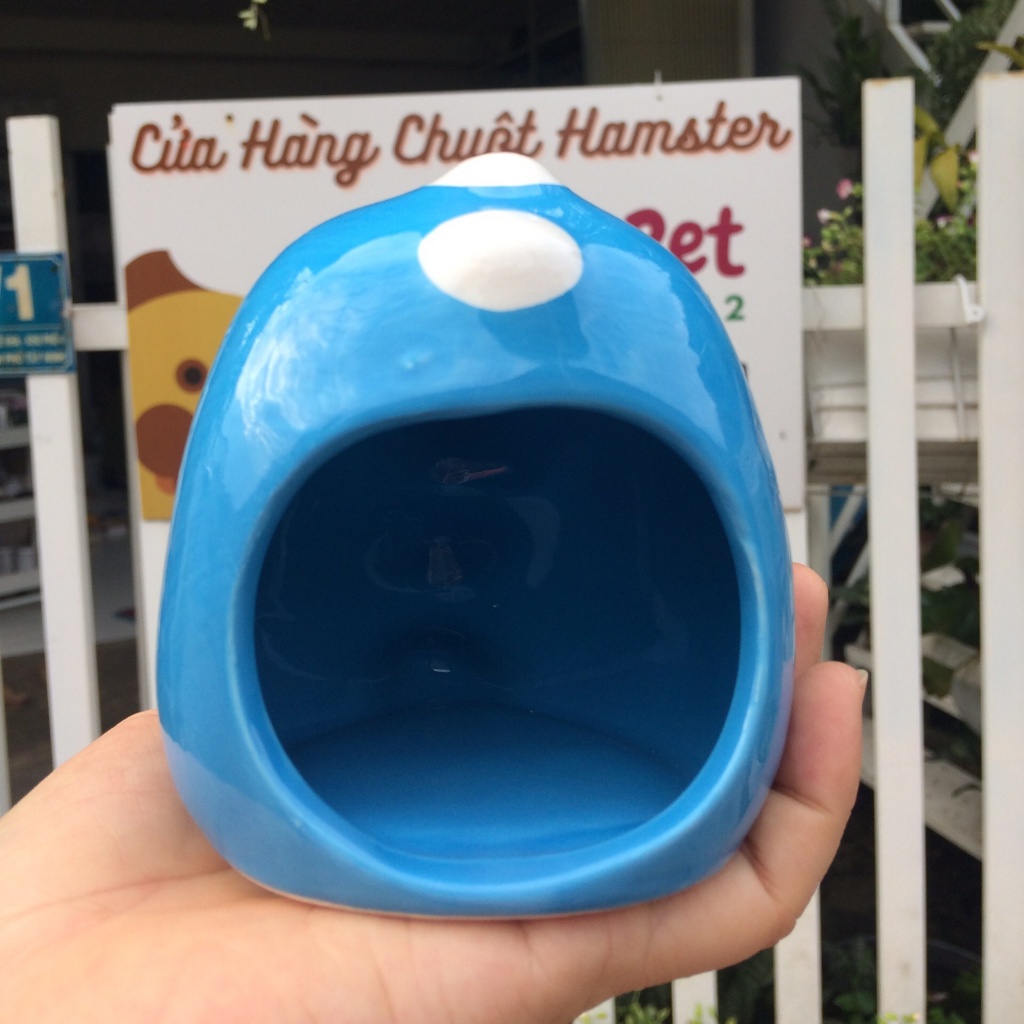 Nhà ngủ sứ hamster KHỦNG LONG [nhỏ] siêu mát, dễ thương