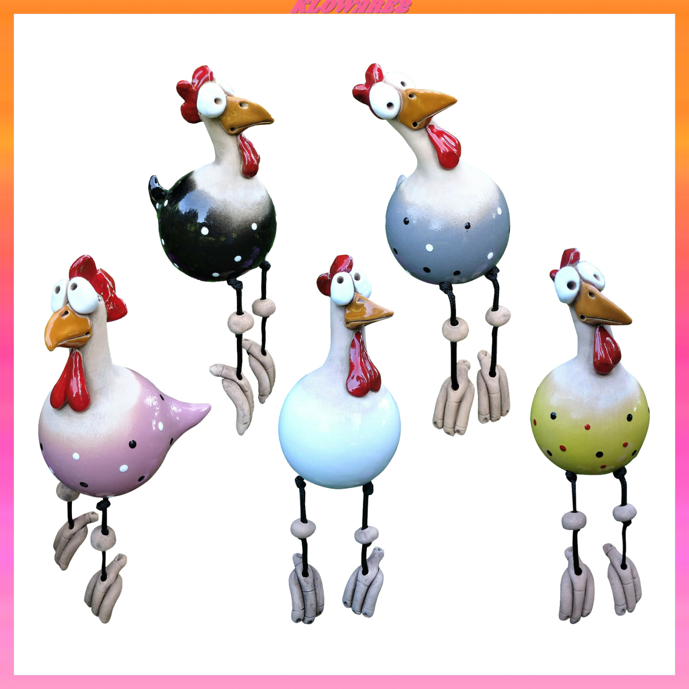 [KLOWARE2]Chicken Figurine Resin Statue Festival Gifts Patio Yard Art decorate