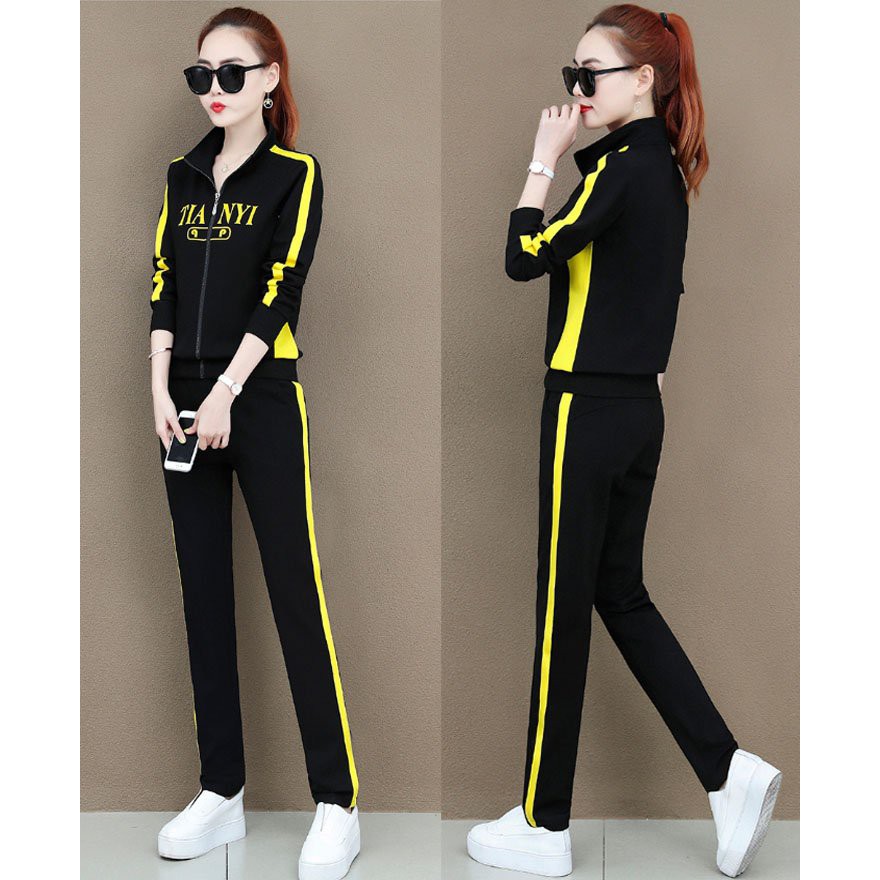 Bộ đồ thể thao áo khoác thêu chữ TIANY TT450