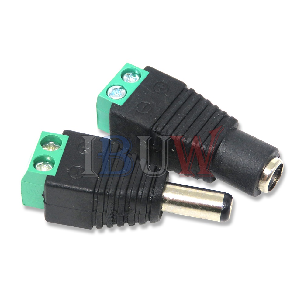 Set 5 Đầu Cắm Nguồn DC 5.5 x 2.1MM 5.5*2.5MM 12V 24V CCTV 5.5x2.1 2.5MM