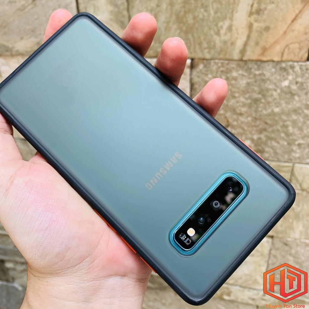 Ốp lưng Samsung S10 Plus nhám viền màu