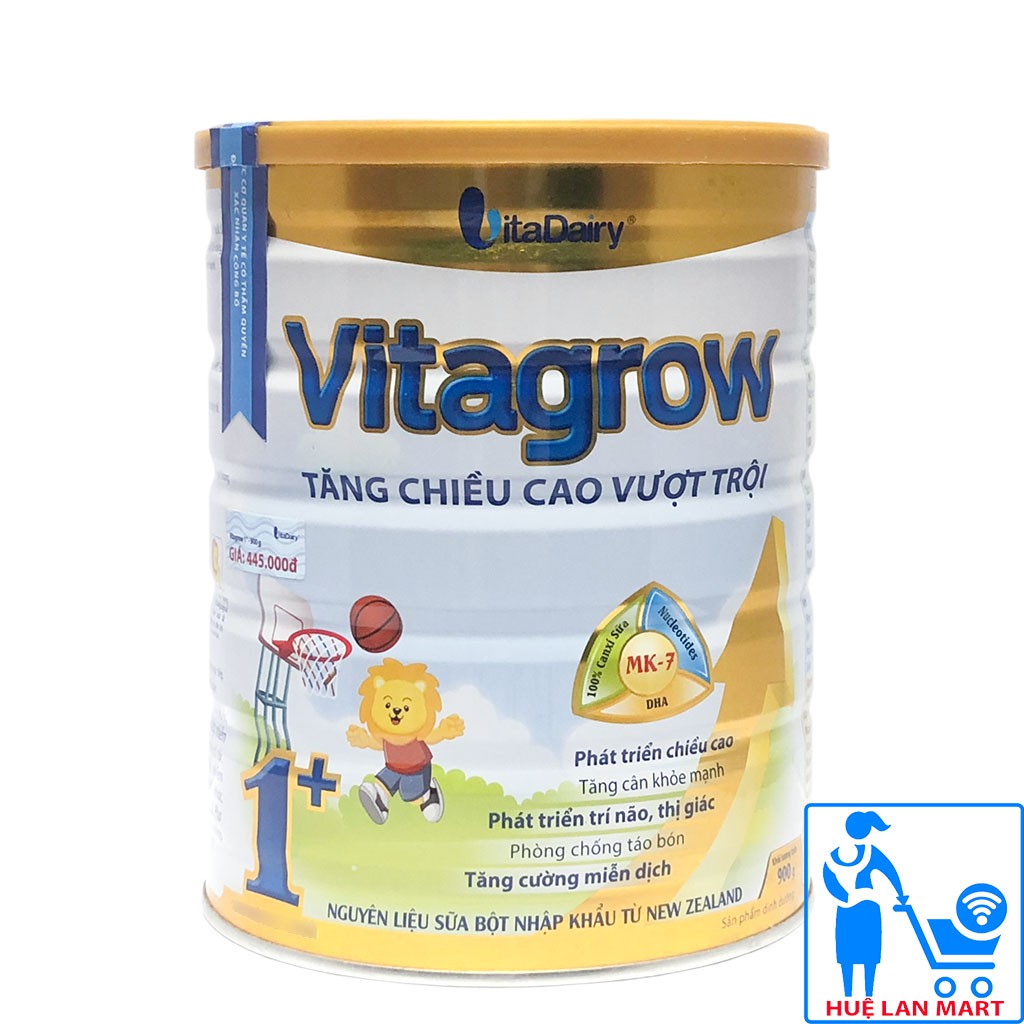 [CHÍNH HÃNG] Sữa Bột Vitadairy Vitagrow 1+ Hộp 900g (Tăng chiều cao vượt trội)