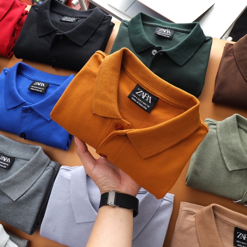 Áo thun nam polo cao cấp nhiều màu thun cotton thấm hút tốt