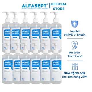 Thùng 12 Chai Gel Rửa Tay Khô ALFASEPT Handgel Giúp Diệt Khuẩn Toàn Diện, Hiệu Quả Và Tăng Độ Ẩm Cho Da Lọ 500ml