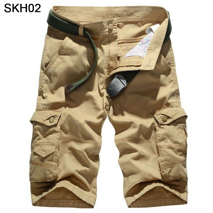 Quần Short Kaki Nam Túi Hộp Cap Cấp Vải Dày Chỉ May Lớn Khong Ra Màu Không Xù | BigBuy360 - bigbuy360.vn