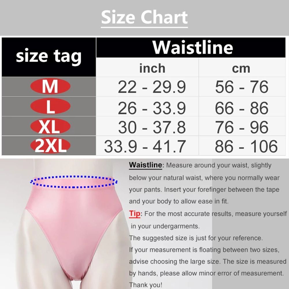 Quần lót lọt khe bằng satin siêu mỏng lưng cao co giãn có size lớn quyến rũ cho nữ