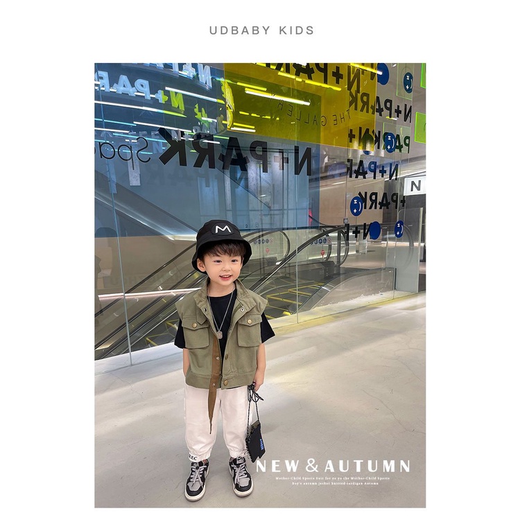 Áo Khoác Sát Nách Kiểu Hàn Quốc Thời Trang Xuân Thu Cho Bé Trai