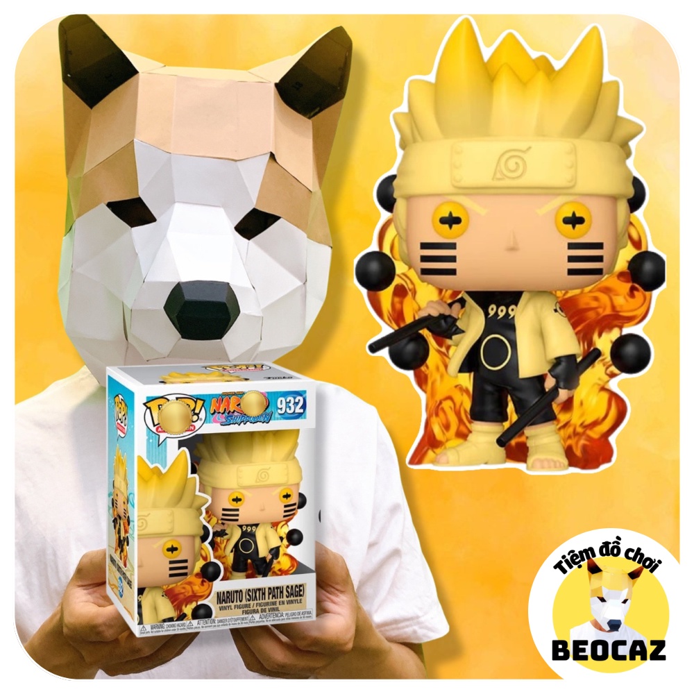 Funko Pop Naruto Uzumaki Chính Hãng Shippuden Six Path Sage Đồ Chơi Beocaz Lục đạo hiền nhân cảnh giới Hokage Anime