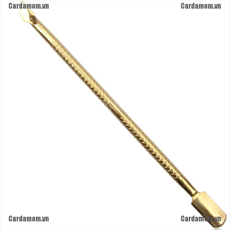 {carda} Gold Color Nail Art Stainless Steel Cuticle Pusher Remover Trimmer Manicure{LJ}