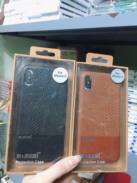 CHÍNH HÃNG ỐP GIẢ DA MEMUMI IPHONE X XS