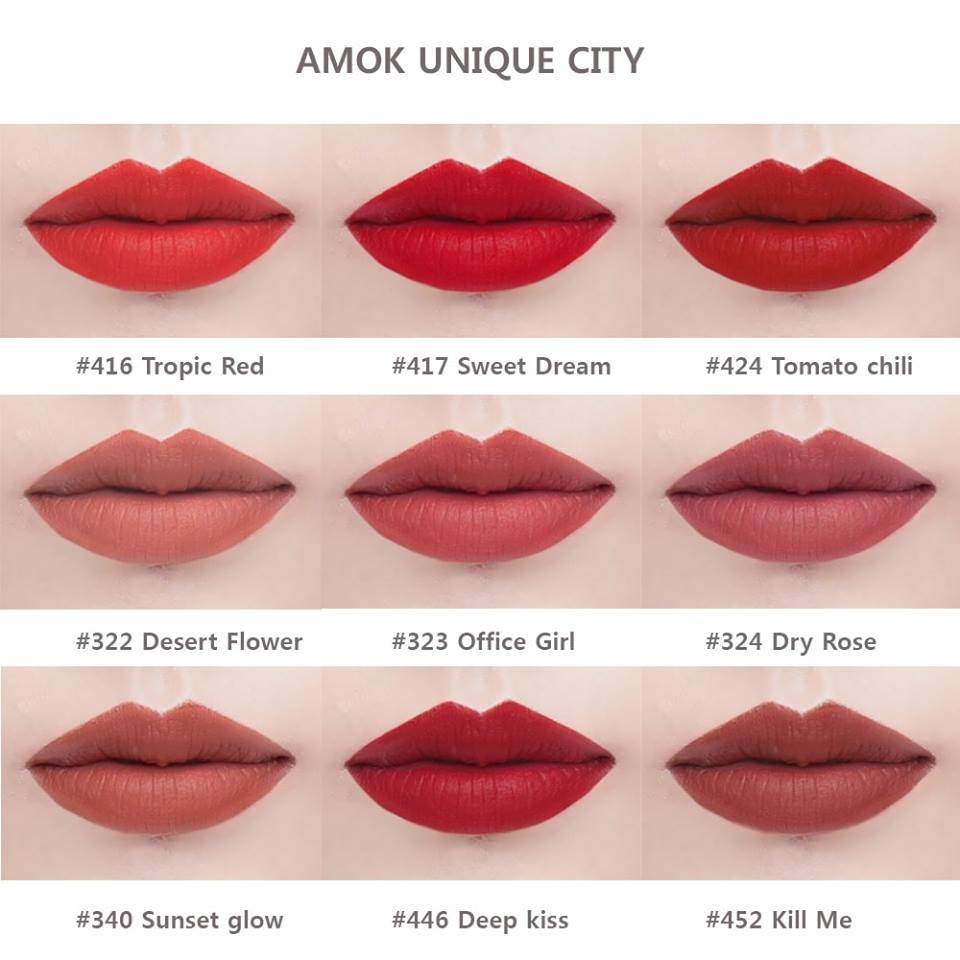 [ SHOPEE TRỢ GIÁ] Son Thỏi Lì Khuấy Đảo Giới Trẻ Amok Unique City Technical Matte Lipstick