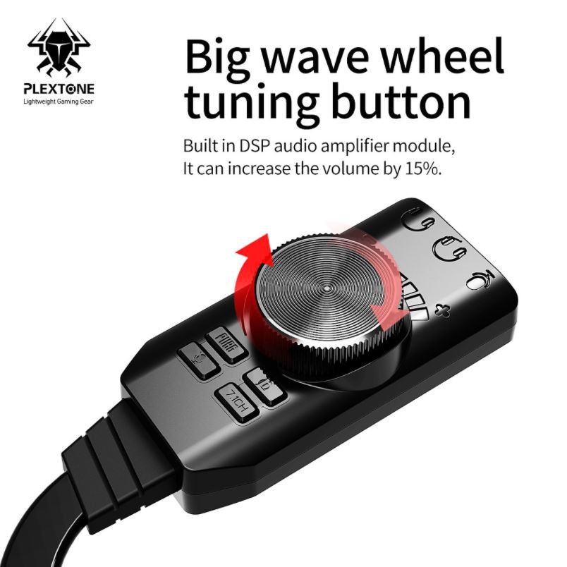 Đầu Chuyển Đổi Card Âm Thanh Ngoài Plextone GS3 Mark II Âm Thanh Vòm 7.1 CH Cho Máy Tính PC Chuyên Game - Chính Hãng