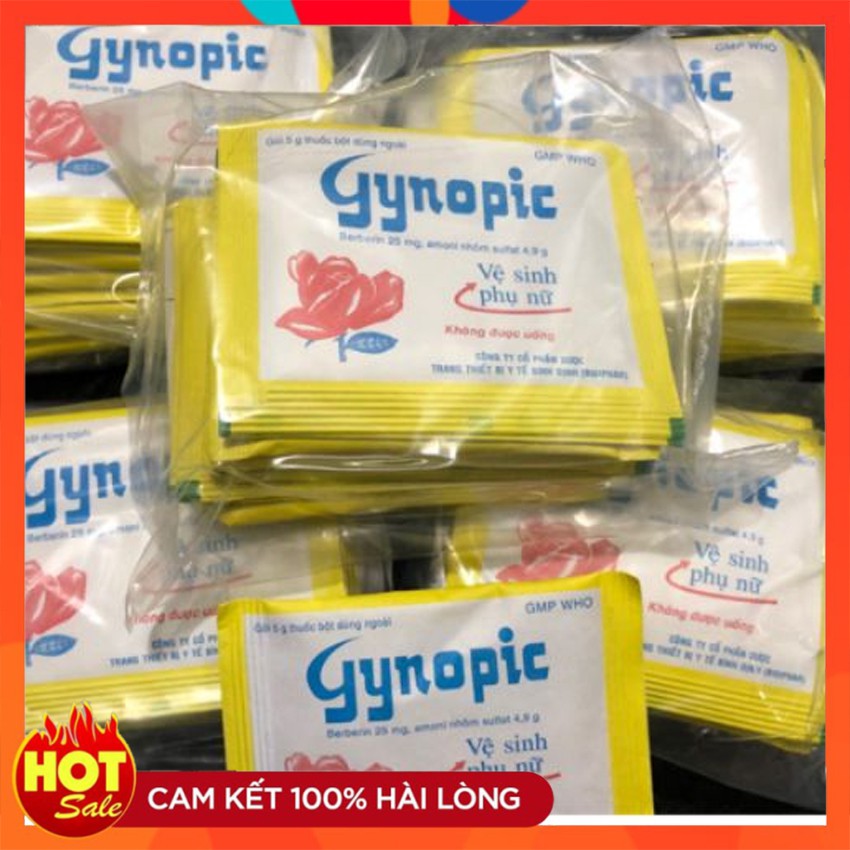 Gói bột vệ sinh phụ khoa hoa hồng Gynopic (Gói gồm 10 túi  )