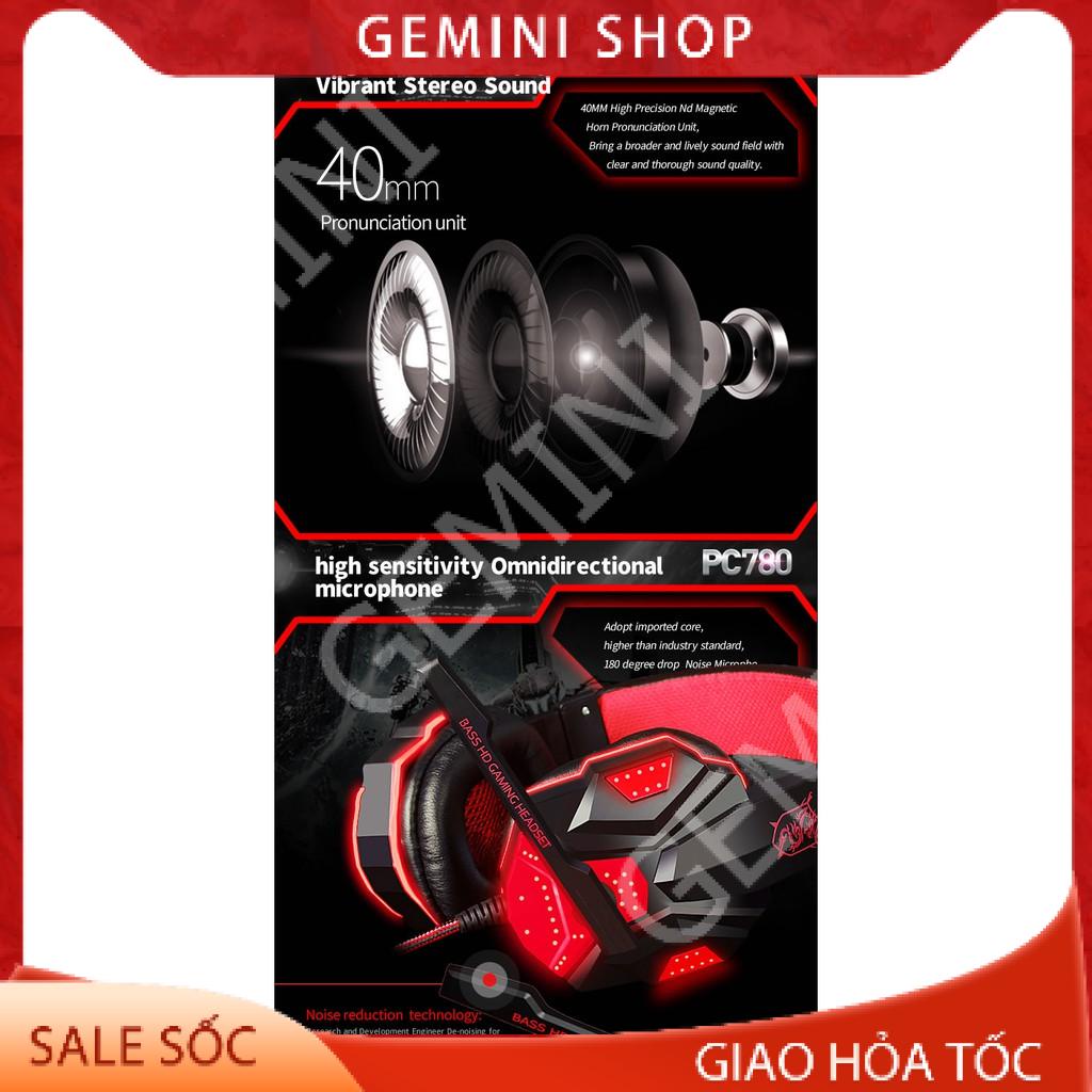 Tai nghe chuyên game thủ Plextone PC780 - đèn LED - Có Mic - Headphone gaming GEMINI SHOP