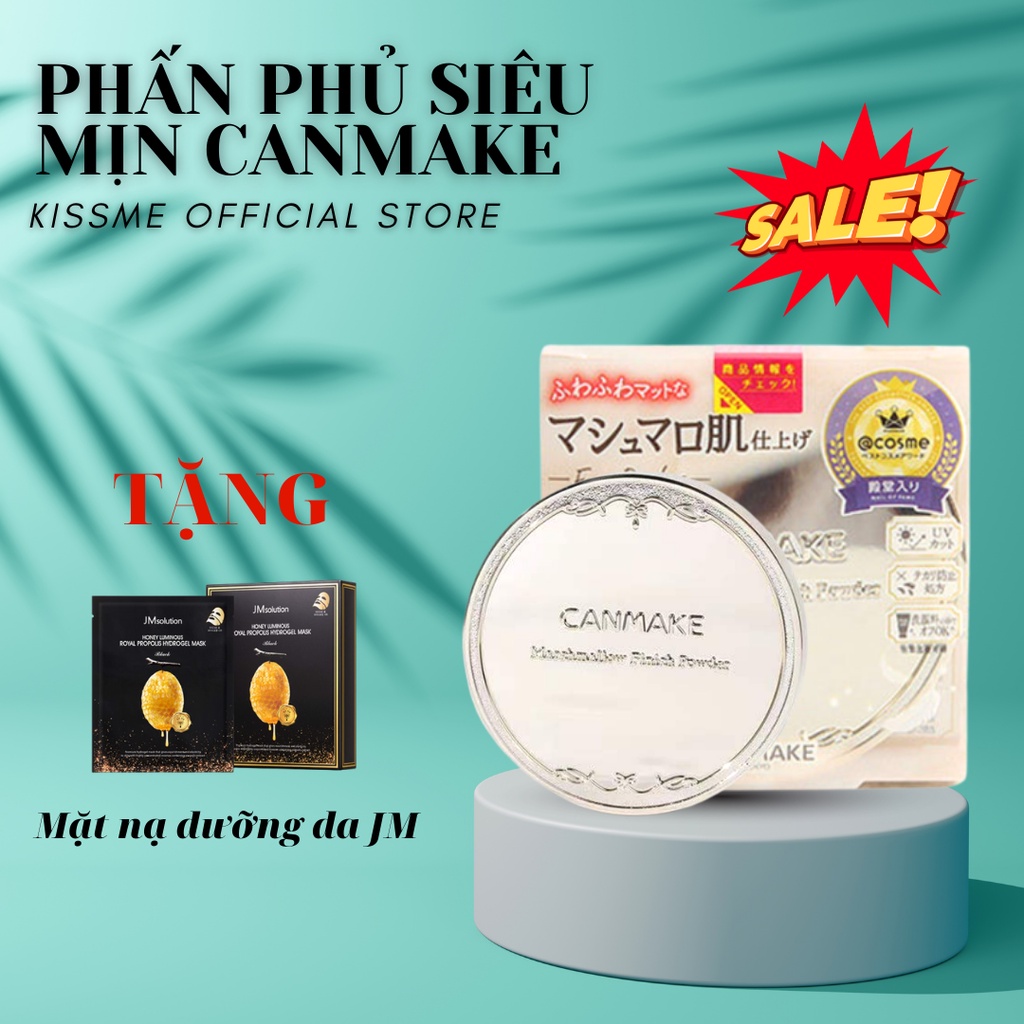 Phấn Nén Kiềm Dầu Canmake Marshmallow Finish Powder SPF26 PA++ Chống Nắng Che Khuyết Điểm Che Phủ Tốt