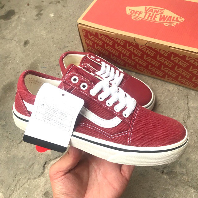 [Freeship từ 99k] GIÀY V. A. N. S OLD SKOOL ĐỎ ĐUN (Full box)