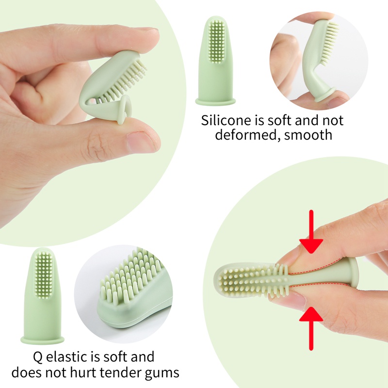 Bàn Chải Đánh Răng Bằng Silicon Mềm Không BPA Cho Bé Sơ Sinh