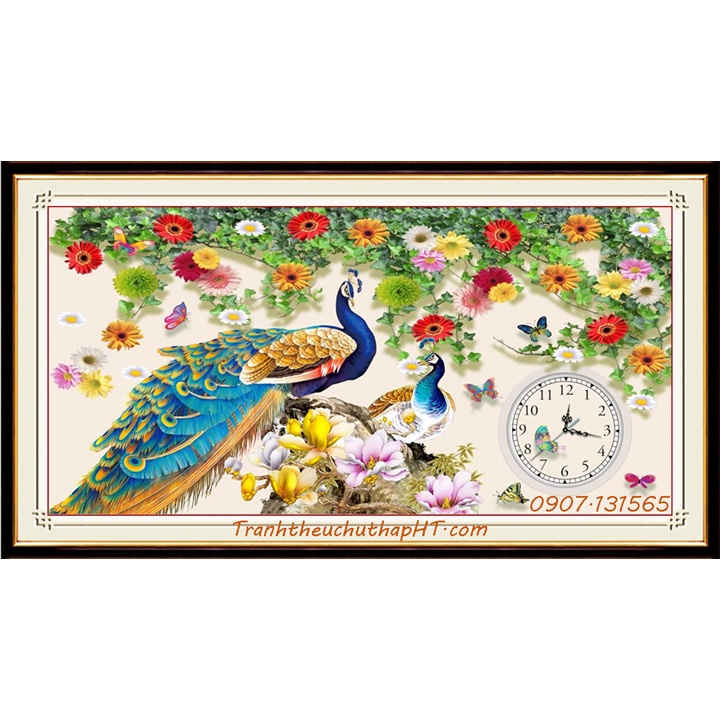 Tranh đính đá Đôi công Hạnh phúc viên mãn VS440: 100*53cm (tự đính)