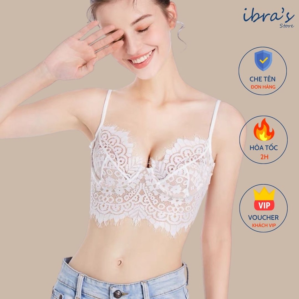 Áo Bra Ren Bralette iBra's Lót có Mút Nâng gọng đệm mỏng sexy Áo Ngực nữ gợi cảm mặc trong áo khoác vest A11 | BigBuy360 - bigbuy360.vn