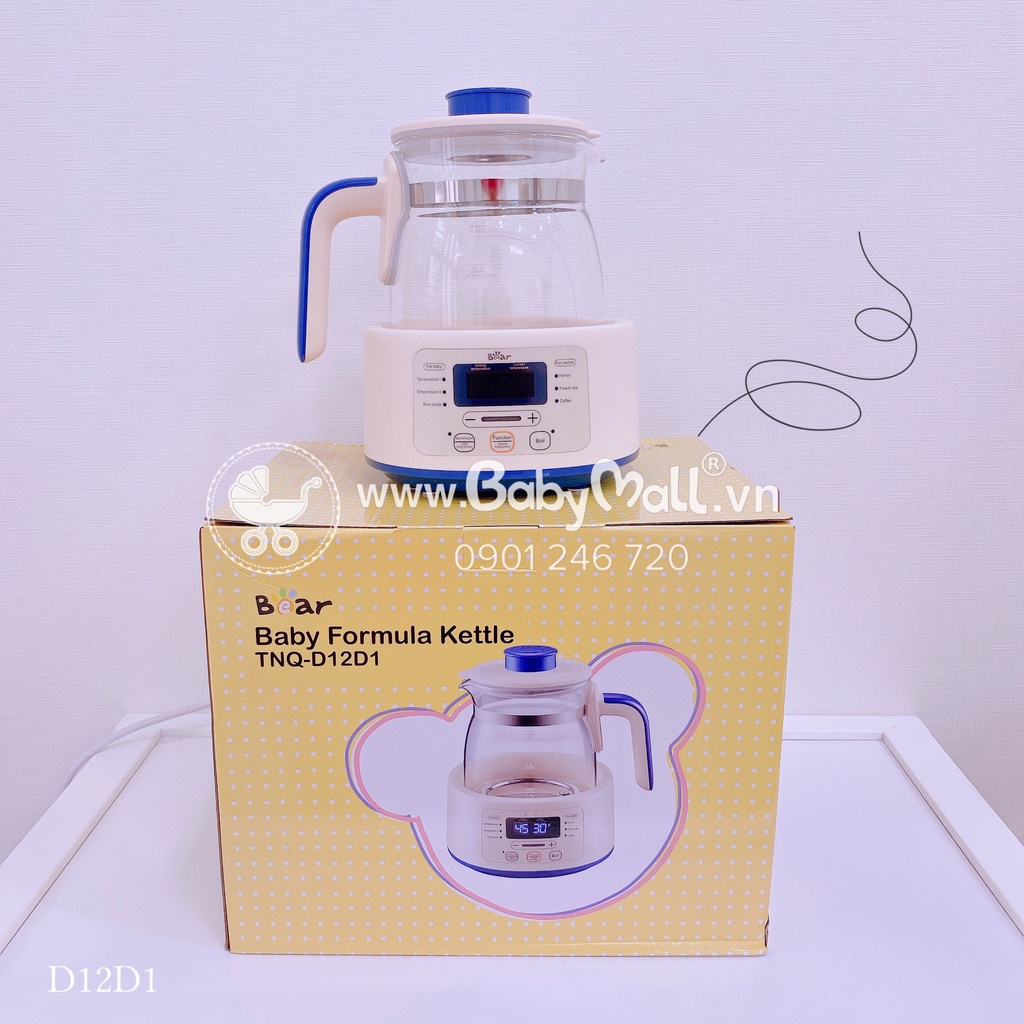 Máy Đun Nước Bear Đa Năng Thông Minh Khử Clo Pha Sữa An Toàn Cho Bé - D12D1