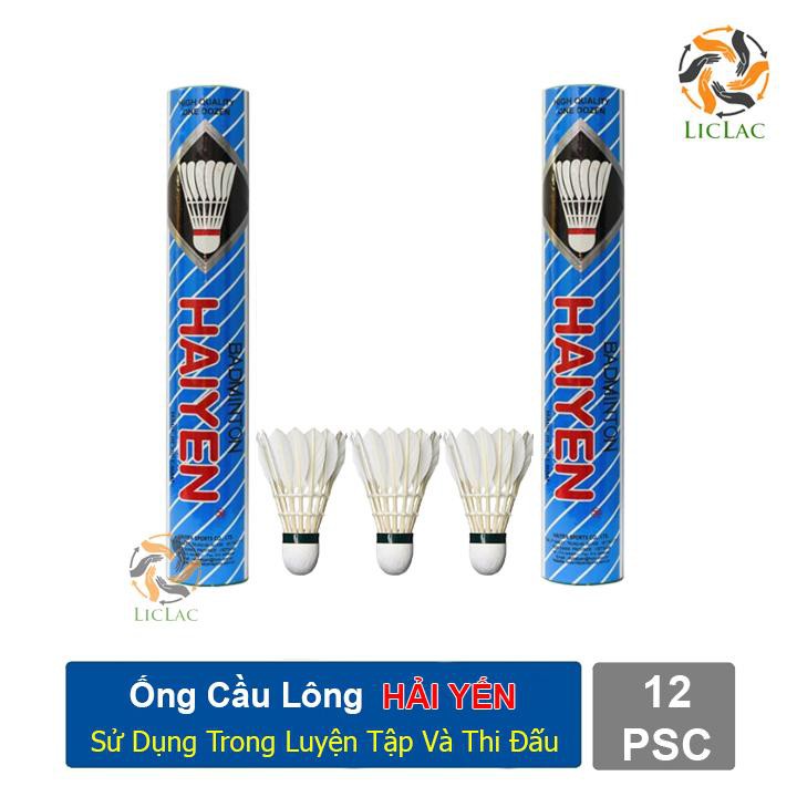 Ống cầu lông Hải Yến Cao Cấp 12 quả (Loại Xuất Khẩu) Hàng Chất Lượng Cao Sử Dụng Trong Luyện Tâp Và Thi Đấu Quốc Tế